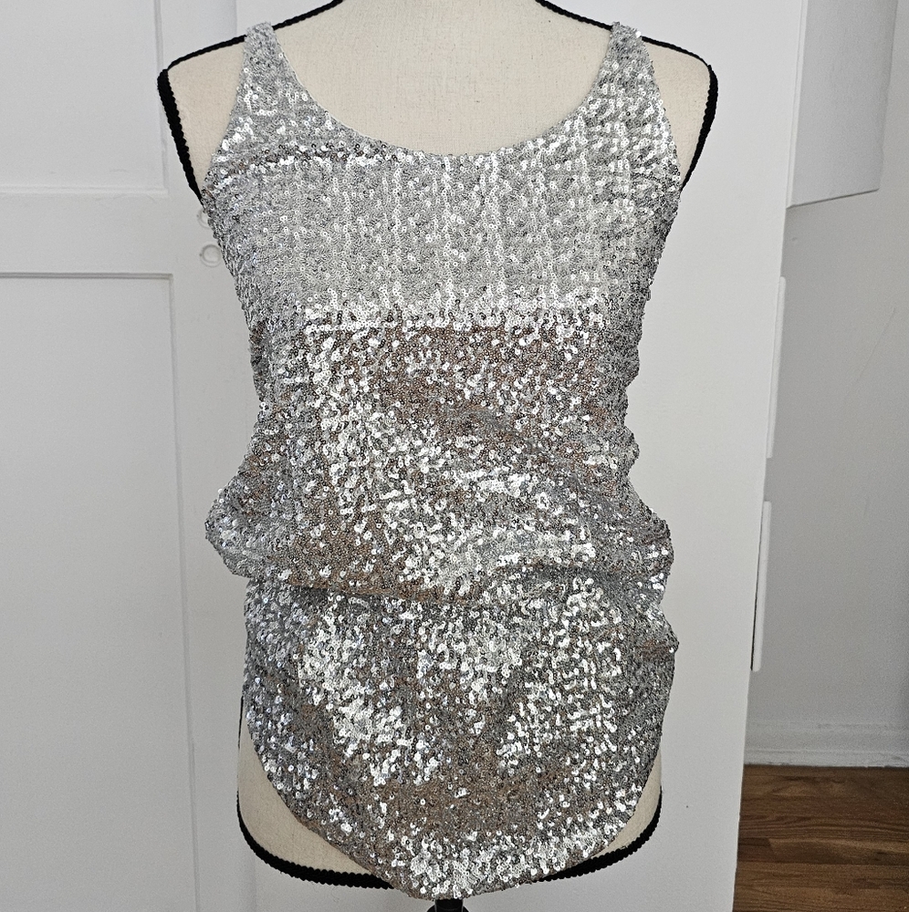 Silver Glitter Top